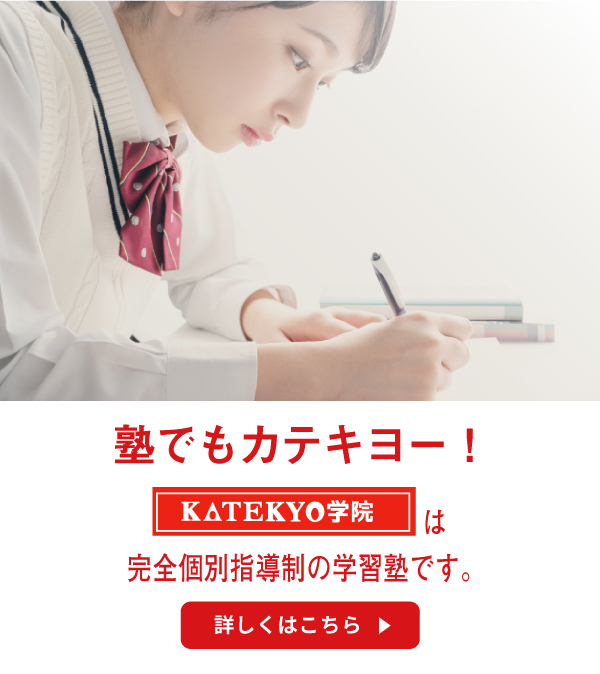 塾でもカテキョー！KATEKYO学院は完全個別指導制の学習塾です。詳しくはこちら。
