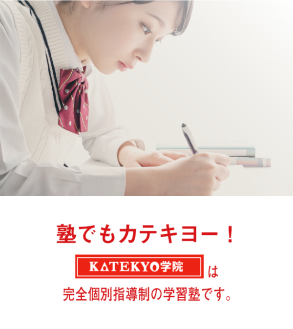 塾でもカテキョー！KATEKYO学院は完全個別指導制の学習塾です。