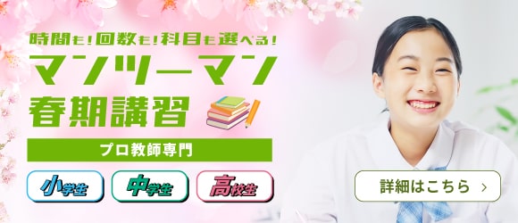 マンツーマン春期講習